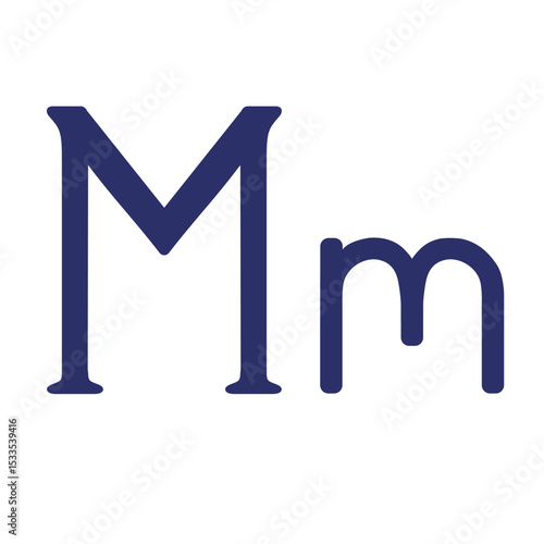 English letter (uppercase and lowercase) isolated on white background