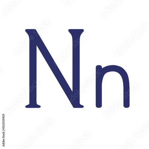 English letter (uppercase and lowercase) isolated on white background