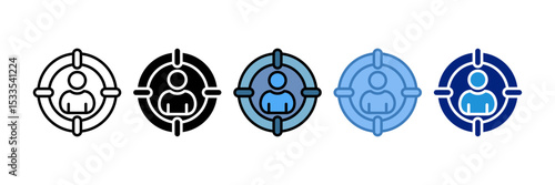 Target Audience Icon Element For Design