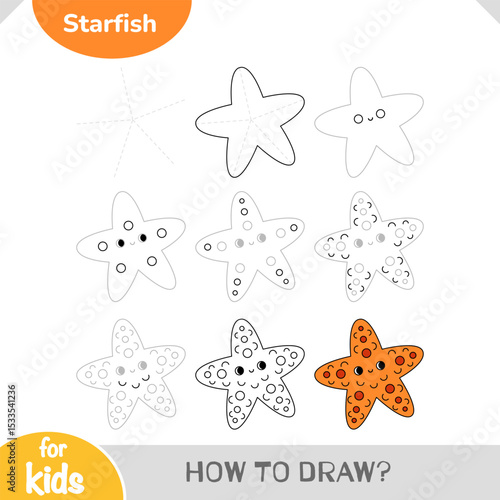 Learn how to draw a cute starfish with easy step-by-step guide. A fun sea-themed activity for preschoolers and young learners