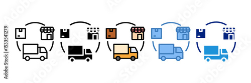 Distribution Channels Icon Element For Design