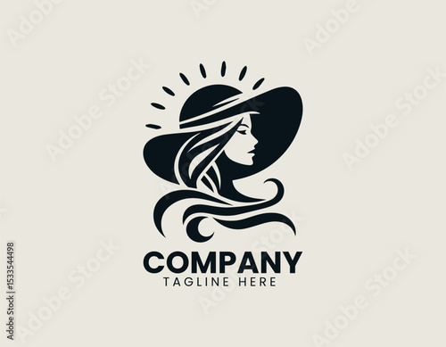 Charming Country Lady Rustic Charm Southern Belle Nature Lover Vector Logo Design