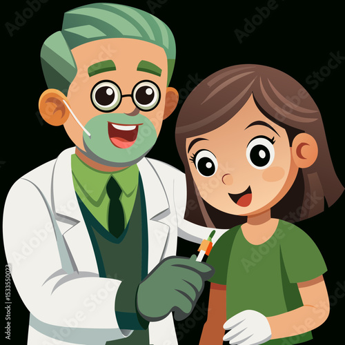  Professional high-resolution photo of a doctor administering a vaccine to a patient in a clinic, sharp focus, natural lighting, authentic medical atmosphere, no noise or artifacts