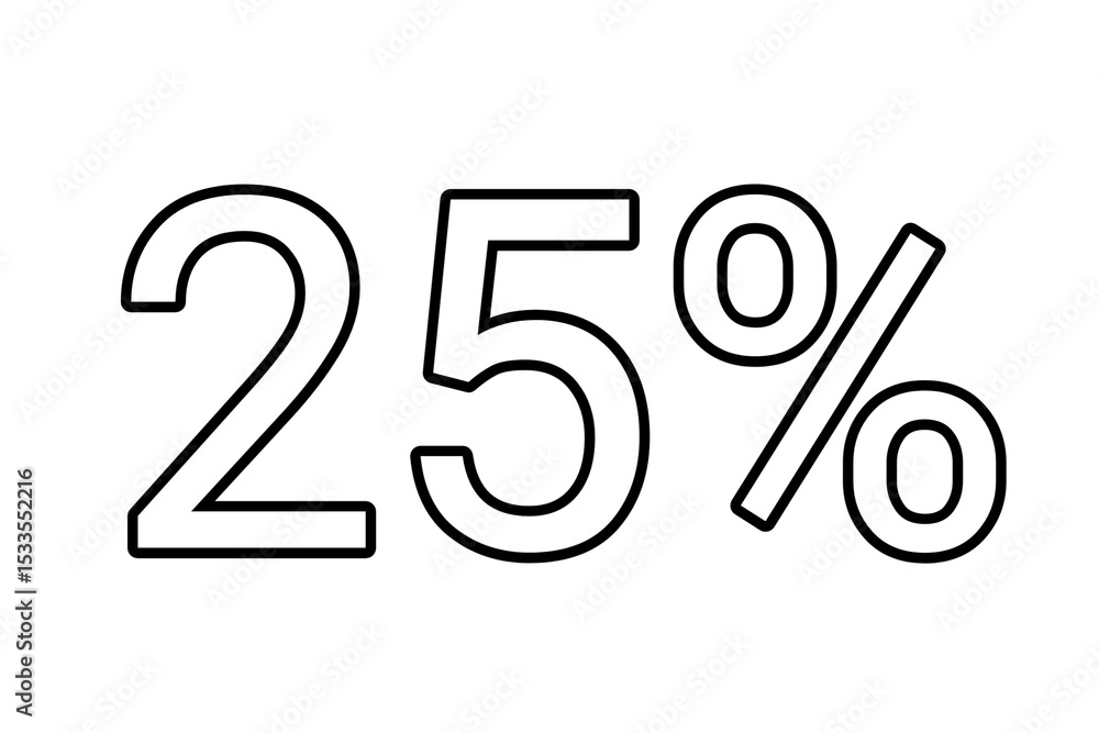 25% percent discount 25% percent discount