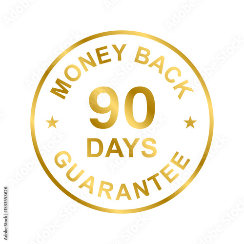90 days money back guarantee icon vector for graphic design, logo, website, social media, mobile app, UI illustration