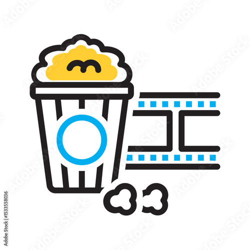 Vector multi color icon for Film