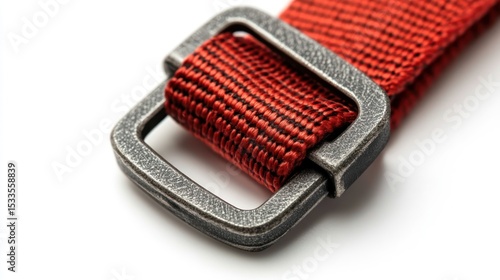 Wallpaper Mural Close-up of a red nylon strap with a metal buckle Torontodigital.ca