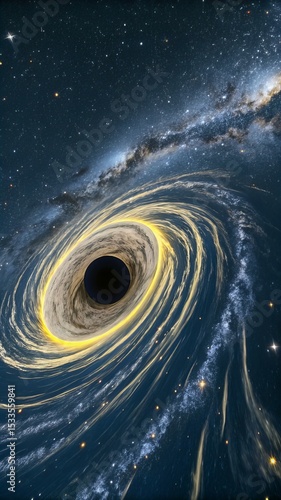 Mystical Outer Space Universe – Starry Sky with Glowing Nebula