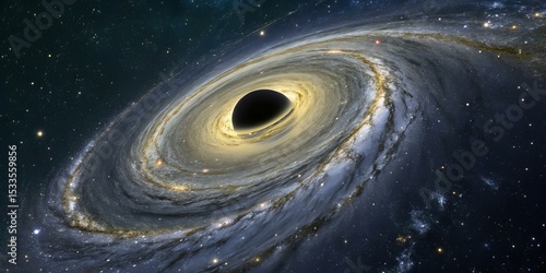 Mystical Outer Space Universe – Starry Sky with Glowing Nebula