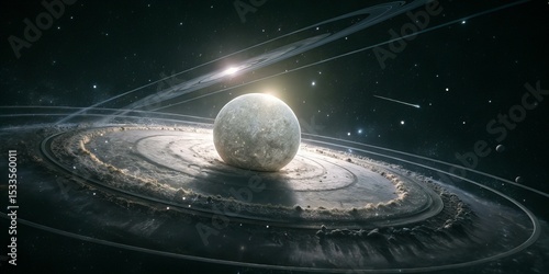 Mystical Outer Space Universe – Starry Sky with Glowing Nebula