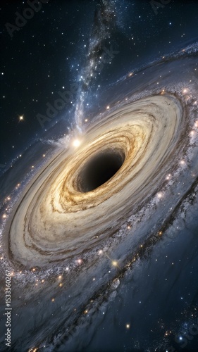 Mystical Outer Space Universe – Starry Sky with Glowing Nebula