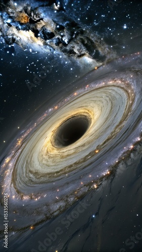 Mystical Outer Space Universe – Starry Sky with Glowing Nebula