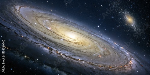 Beautiful Galaxy in Space – Fantasy Sci-Fi Background for Design