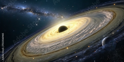 Beautiful Galaxy in Space – Fantasy Sci-Fi Background for Design