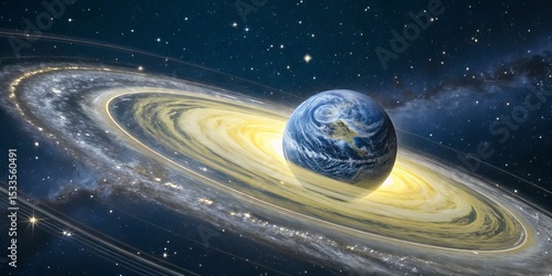 Beautiful Galaxy in Space – Fantasy Sci-Fi Background for Design