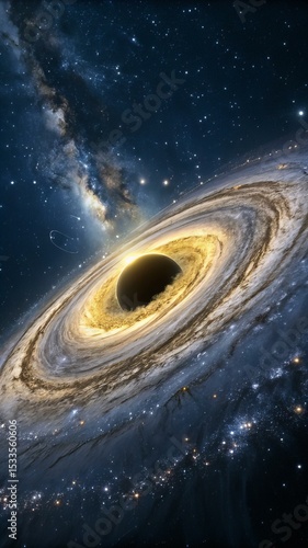 Beautiful Galaxy in Space – Fantasy Sci-Fi Background for Design