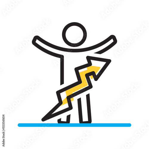 Vector multi color icon for Development