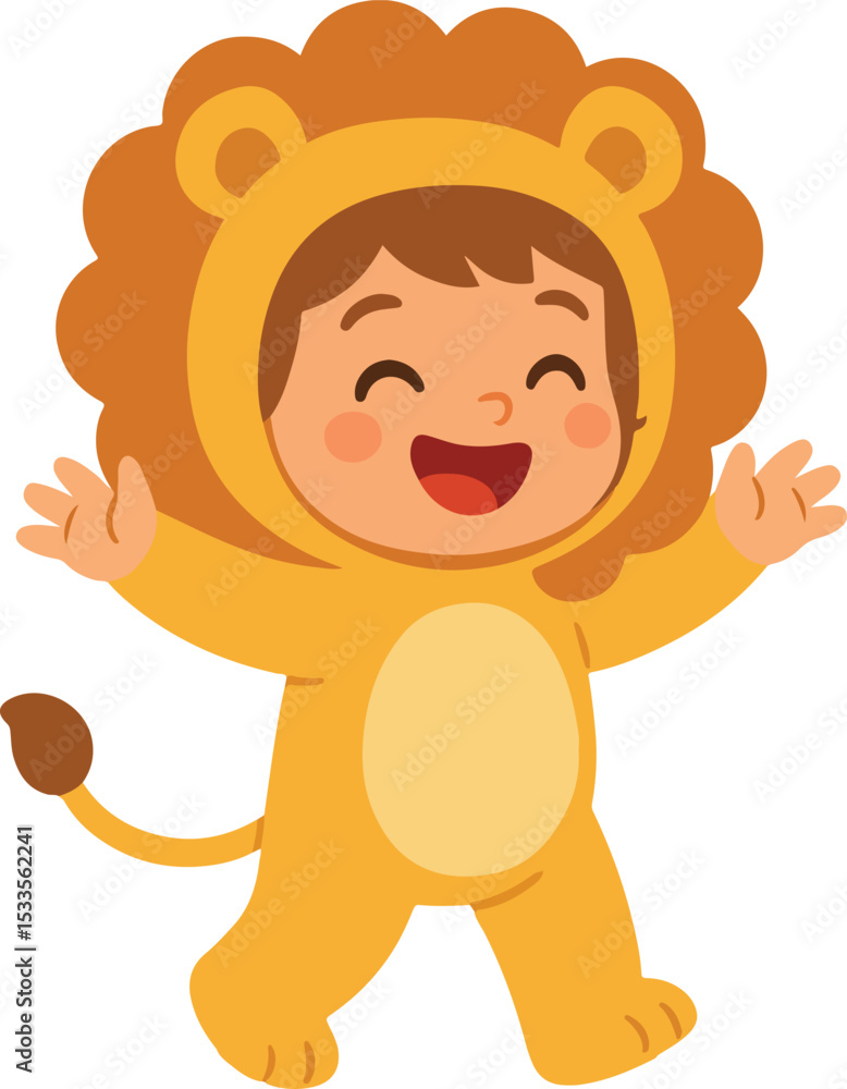 Obraz premium Child lion costume