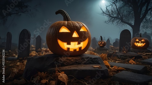 halloween background with pumpkin