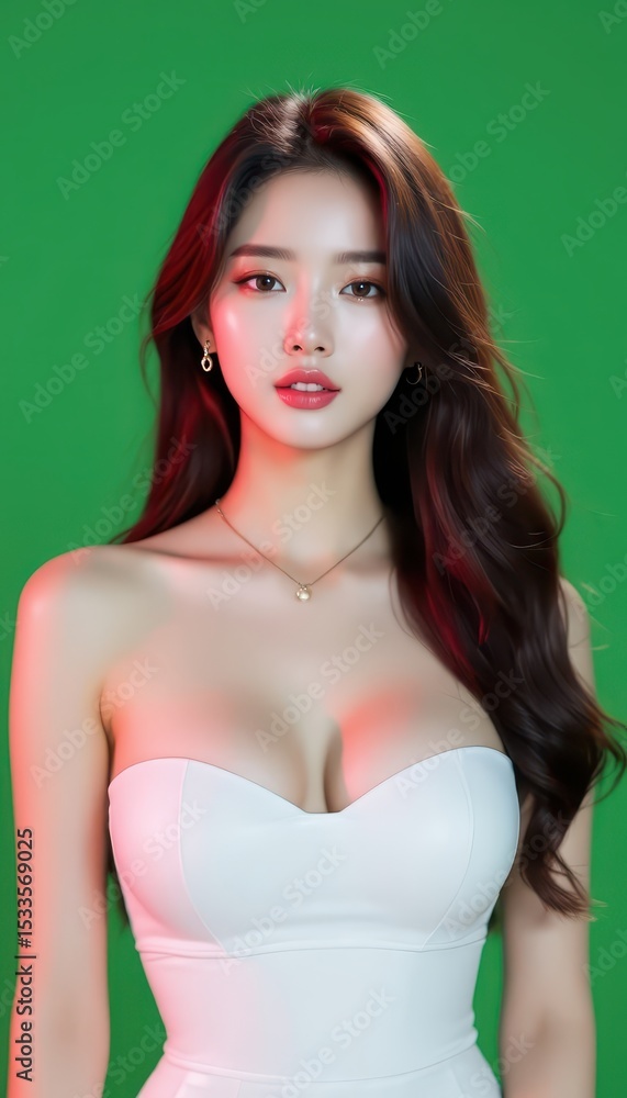 Fototapeta premium Portrait of a Beautiful Asian Woman