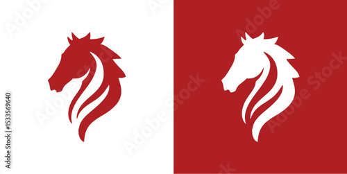 Wallpaper Mural Flat vector fire horse icon symbolizing 2026 year of the horse in Chinese zodiac Torontodigital.ca