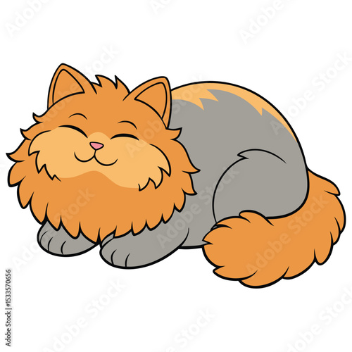 a large and fluffy Ragamuffin cat sleeps, showing its impressive size and peaceful, comfortable rest.
