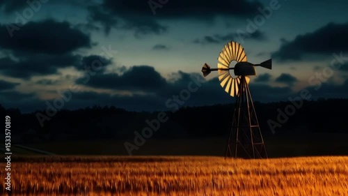 windmill in the field