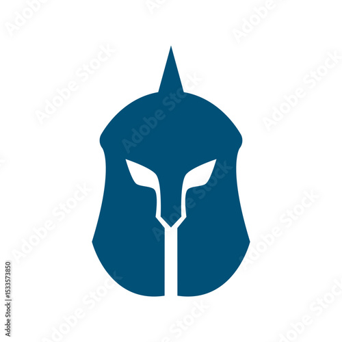 logo design of a tough classic spartan fighter wearing a helmet