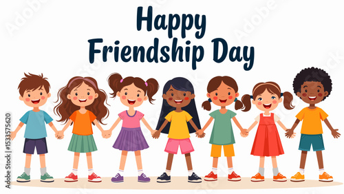 Happy Friendship Day Stock Illustration – Bonding with Calligraphy and Care