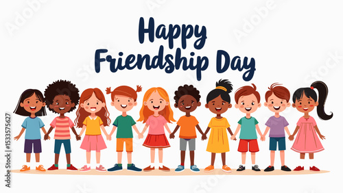 Happy Friendship Day Stock Illustration – Bonding with Calligraphy and Care