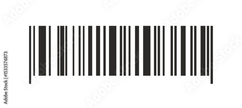 Barcode icon. Simple Fake Barcode vector icon. Simple fake bar code.