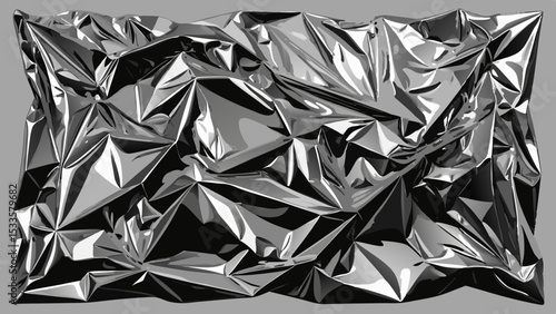 Abstract metallic foil texture graphic ideal for creative design projects with transparency