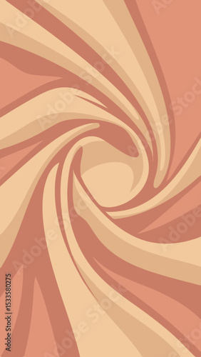 Abstract swirling design in warm earth tones with transparent background elements