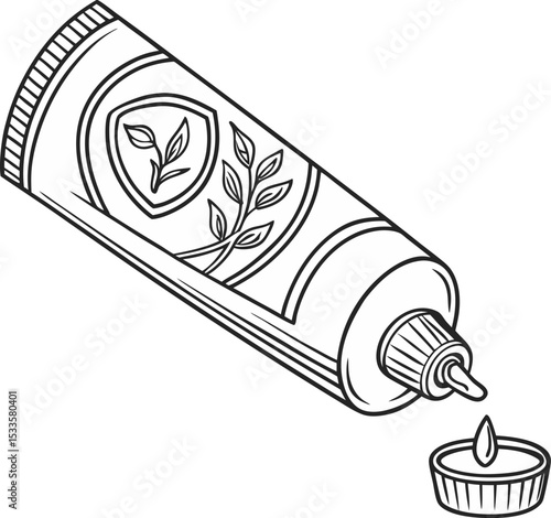 vector illustration of a toothpaste drawing