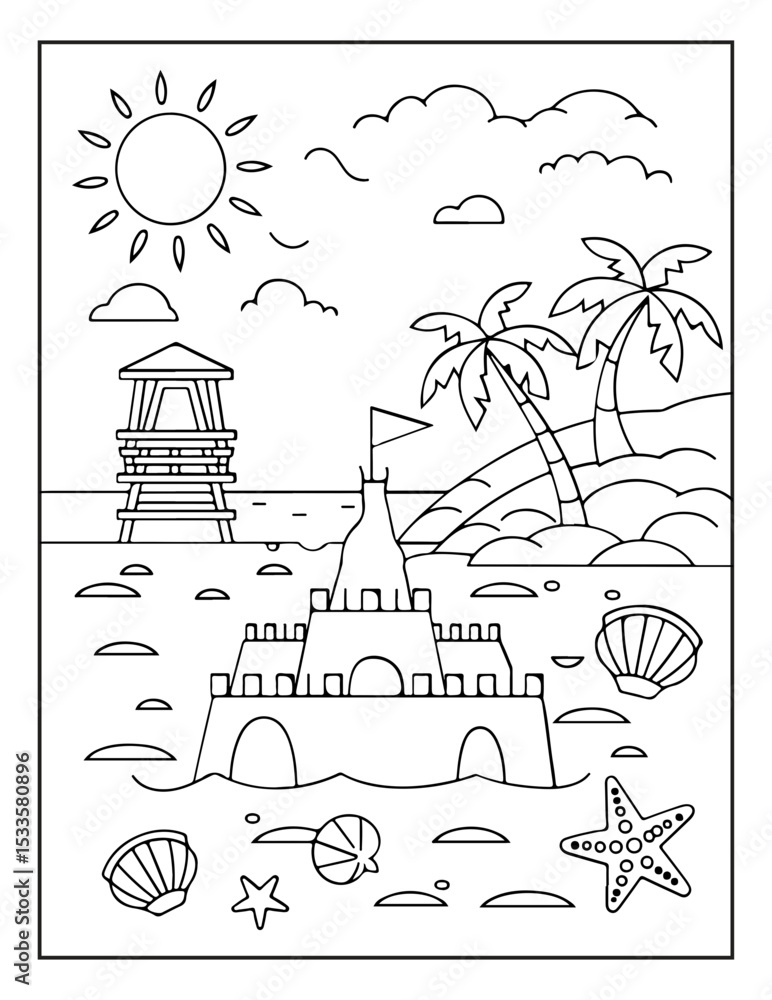 Fototapeta premium coloring pages illustration