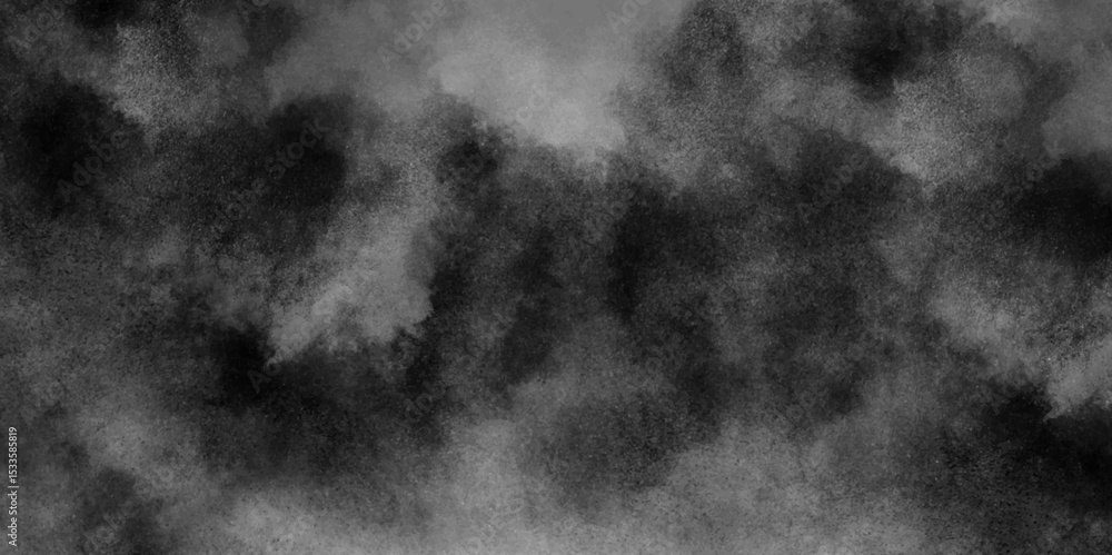 Fototapeta premium Abstract grayscale watercolor texture background.. Black and white background. Grunge smoke texture. Dramatic storm background with gray clouds. Gray mist and smoke layers.