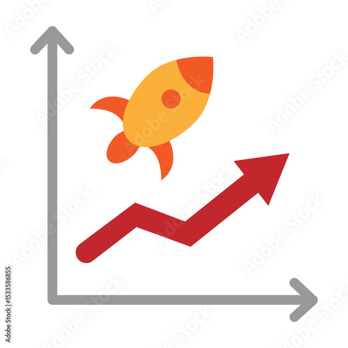 Performance Boost Vector Flat Icon Design