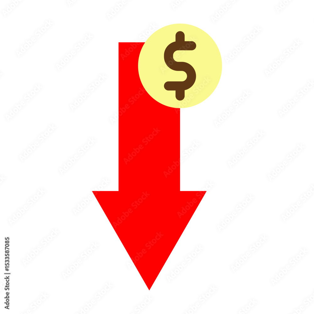Low Demand Vector Flat Icon Design Low Demand Vector Flat Icon Design