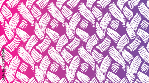 Abstract braided weave texture in a vibrant gradient background demonstrating artistic brush strokes for modern design projects