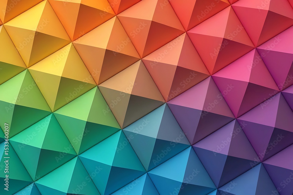 Colorful 3D Abstract Geometric Pattern with Depth and Gradient Colorful 3D Abstract Geometric Pattern with Depth and Gradient