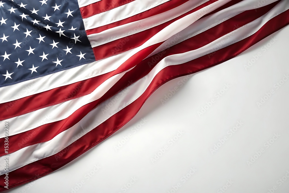 Diagonal American Flag on White Background Diagonal American Flag on White Background