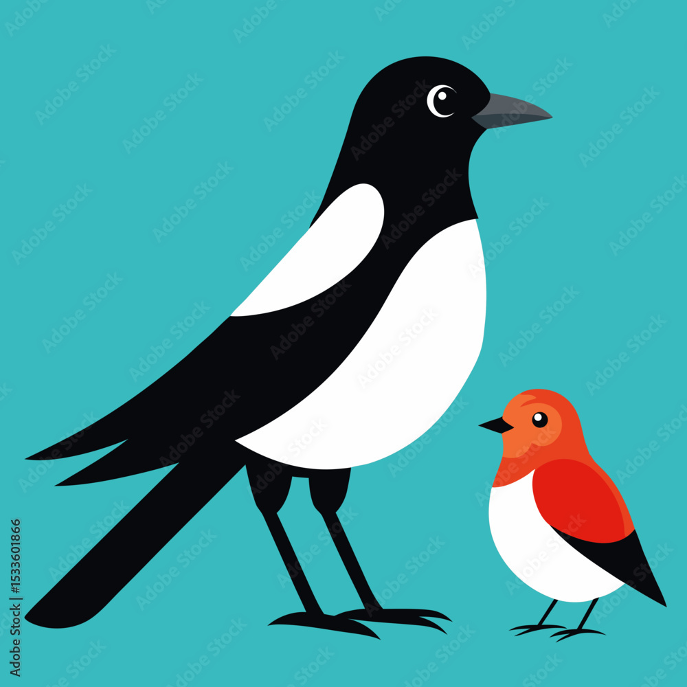Fototapeta premium bird and chiks