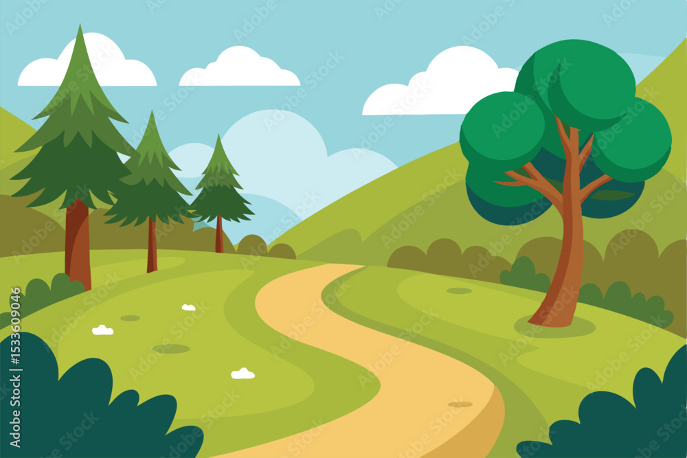 Obraz premium landscape with trees