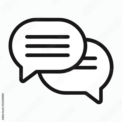 speech bubble icon for web chat and communication