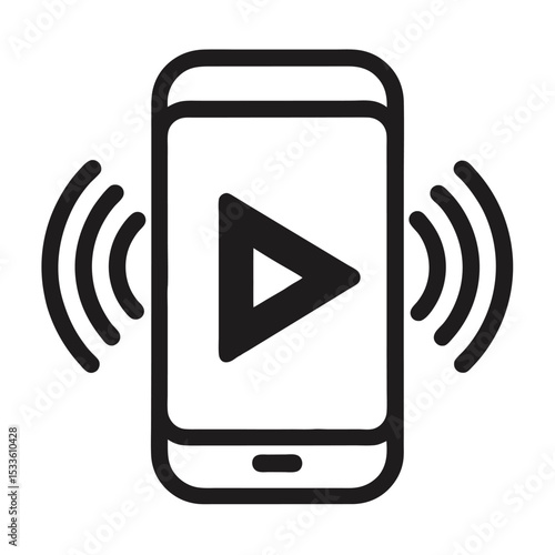 mobile playback icon vector