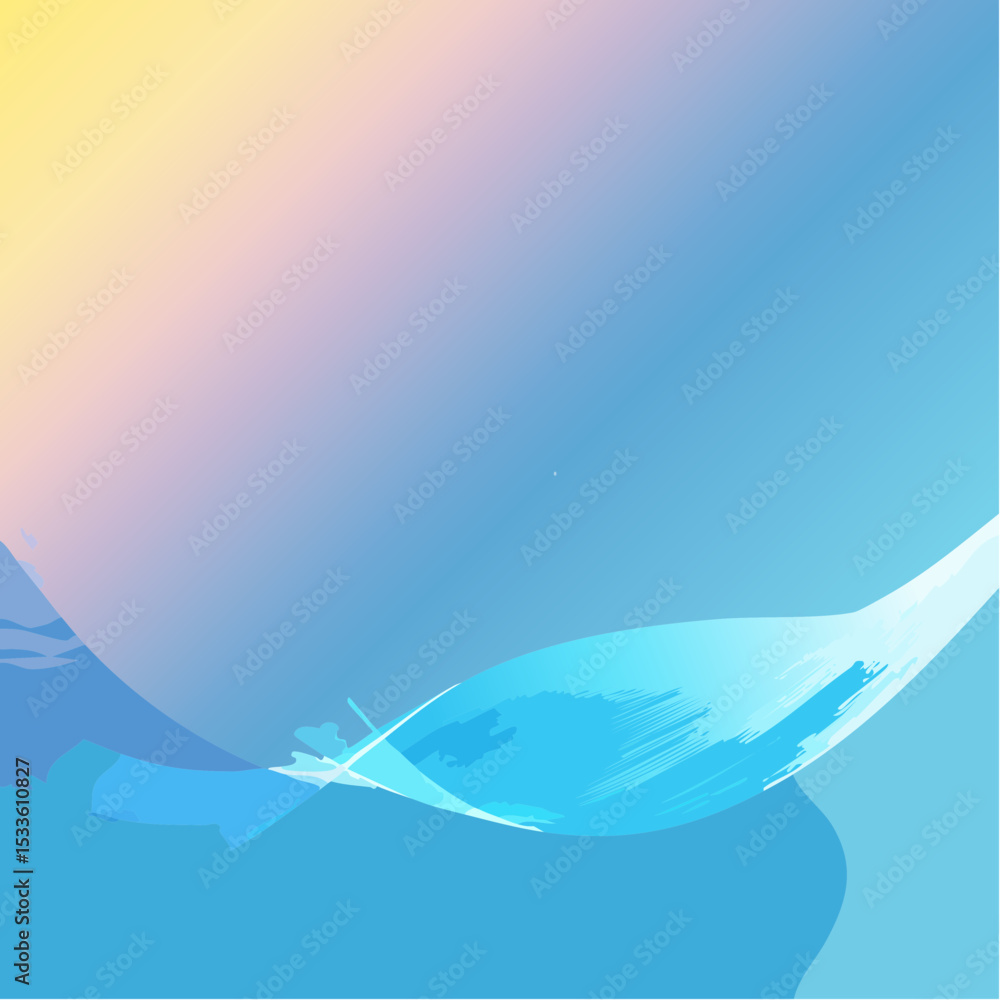 Obraz premium glass neon fractal gradient background. Abstract blur blue aura mesh hologram effect