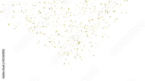 Colorful Paper Confetti , Isolated on White Background. 3d Render Transparent Confetti.
