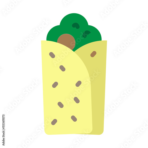 Burrito Vector Flat Icon Design