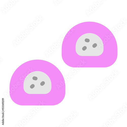 Mochi Vector Flat Icon Design