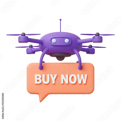 3D Icon PNG of Buy Now Sign in Technology Environment